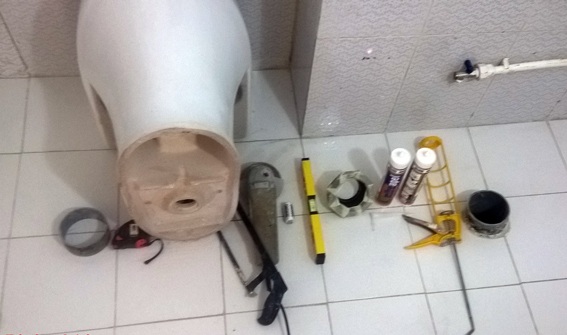 وسایل مورد نیاز نصب توالت فرنگی